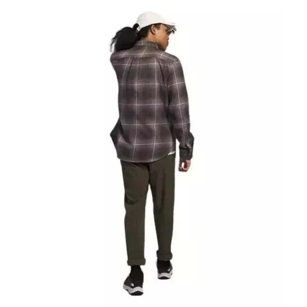 The North Face Arroyo NF0A4QPJOZ5 Shirts Men Fawn Gray Flannel Button Up SGN1347